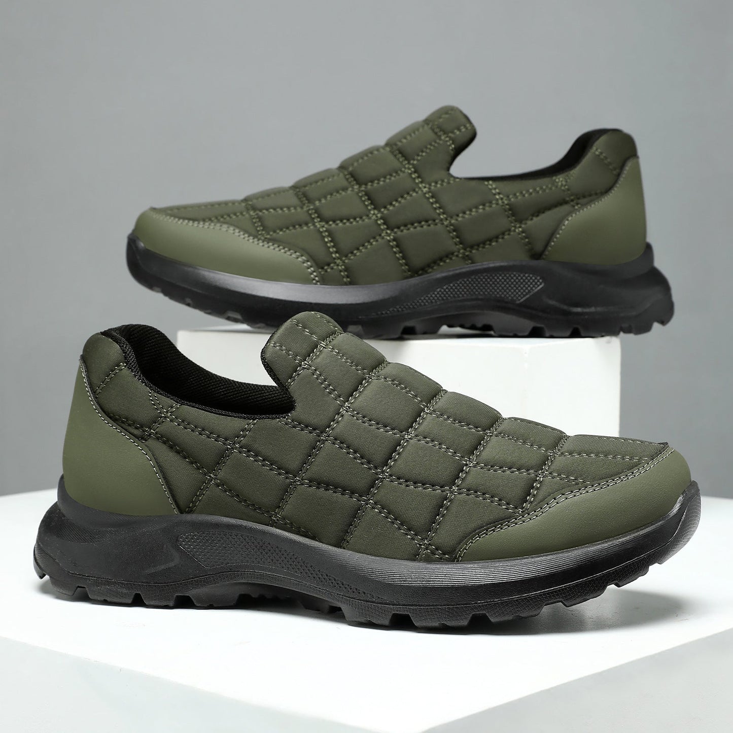 Damen Sneaker Bequem Leicht Slip-On Schuhe Mit Weichem Innenleben