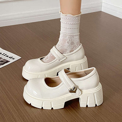 Damen Schuhe Mary Jane Blockabsatz Elegant Modisch