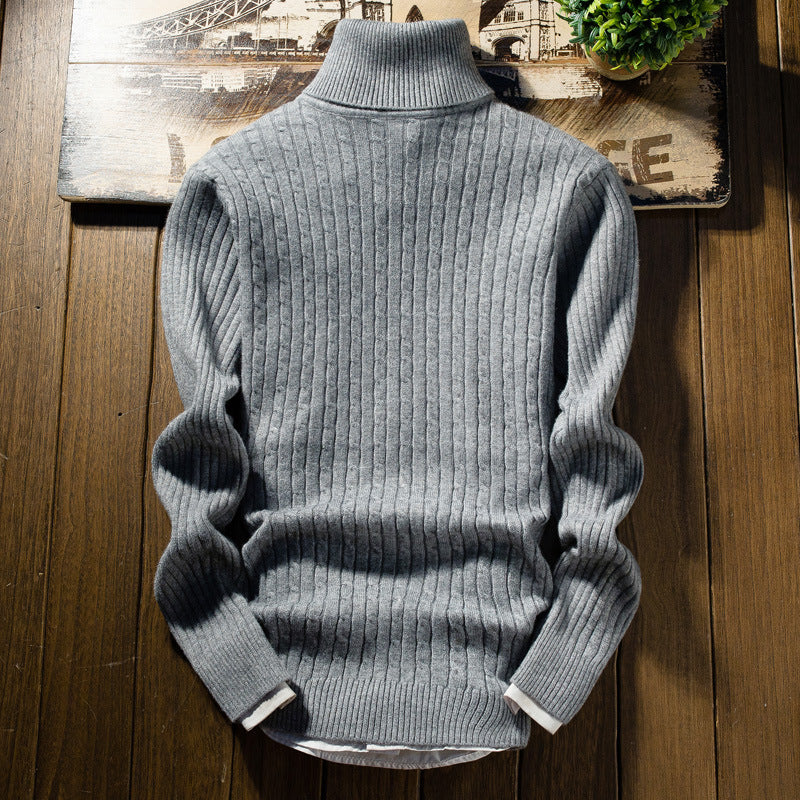 Herren Rollkragenpullover Zopfmuster Elegante Geschenkidee