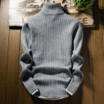 Herren Rollkragenpullover Zopfmuster Elegante Geschenkidee