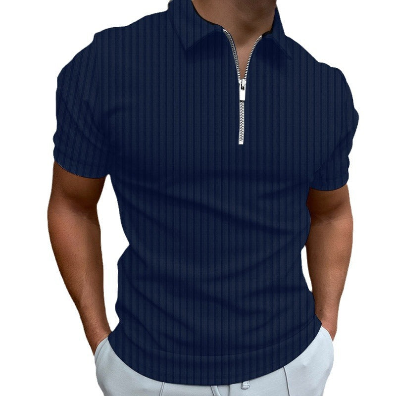 Herren Poloshirt Modern Kurzarm mit Streifen
