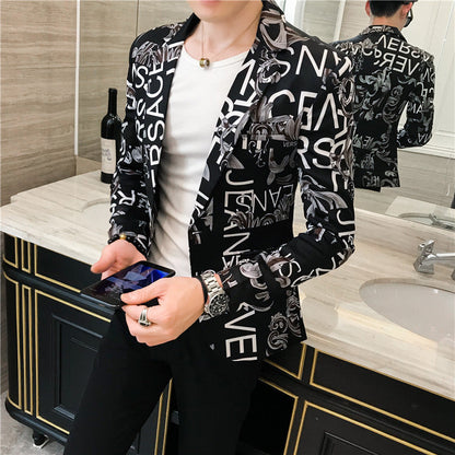 Herren Blazer Elegant Modern mit Schlitz Taschen