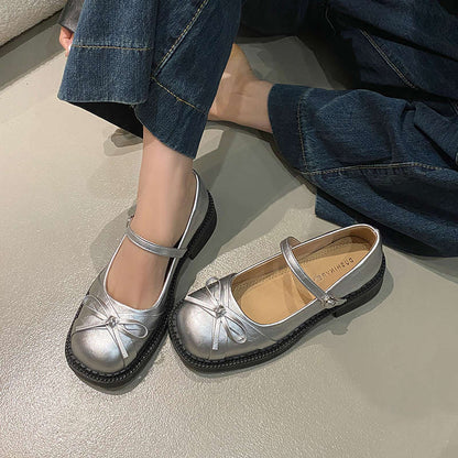 Damen Ballerinas Rutschfest Schleifen Detail Modern
