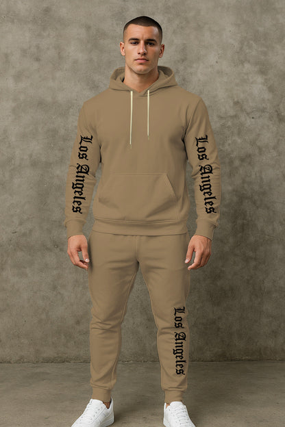 Sportlicher Herren Hoodie Jogginganzug Set Grau