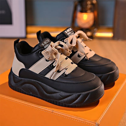 Damen Sneaker Chunky bequem gepolstert mit Schnürsenkel