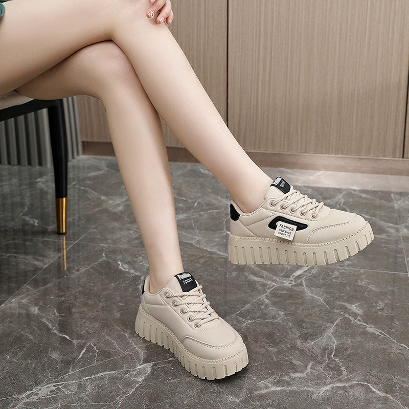 Damen Plateau Sneaker Sportlich atmungsaktiv Rutschfest