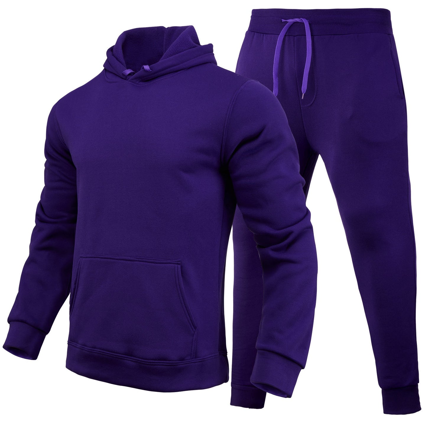 Herren Sportanzug Bequem Kapuze Elastisch Schwarz