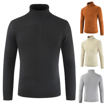 Herren Rollkragenpullover Weich Modern Strick