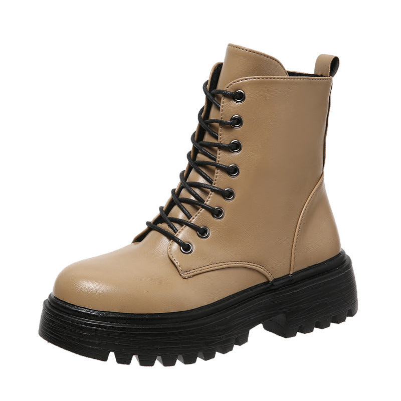 Damen Schnürstiefel Robust Winterstiefel Modisch