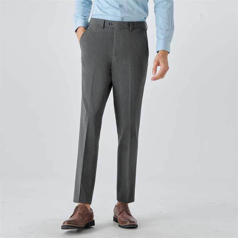 Herren Anzughose Slim Fit Schwarz mit Feinmuster - BerlinGlamour