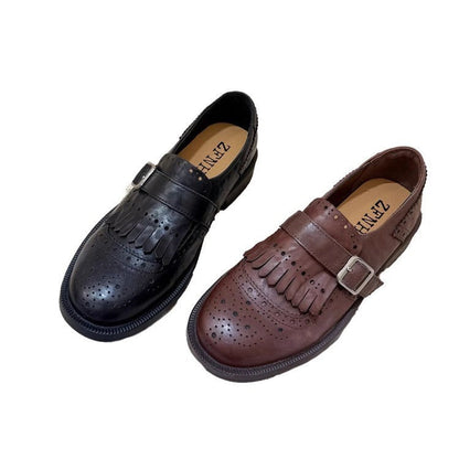 Damen Mokassins Elegante Fransen Schuhe Modern