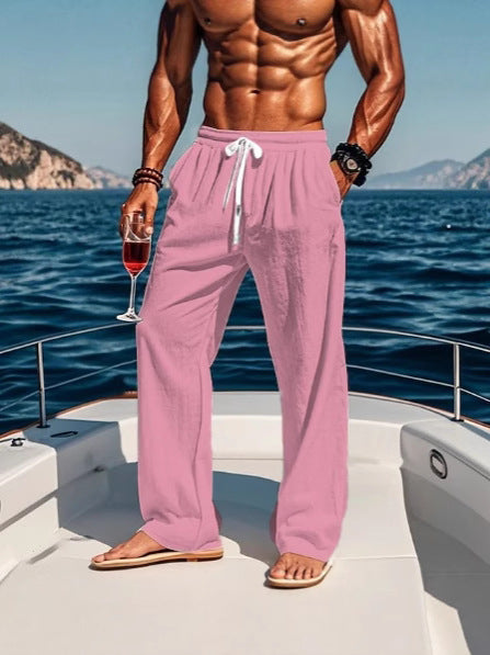 Herren Strandhose Lässig Elastisch Mit Taschen