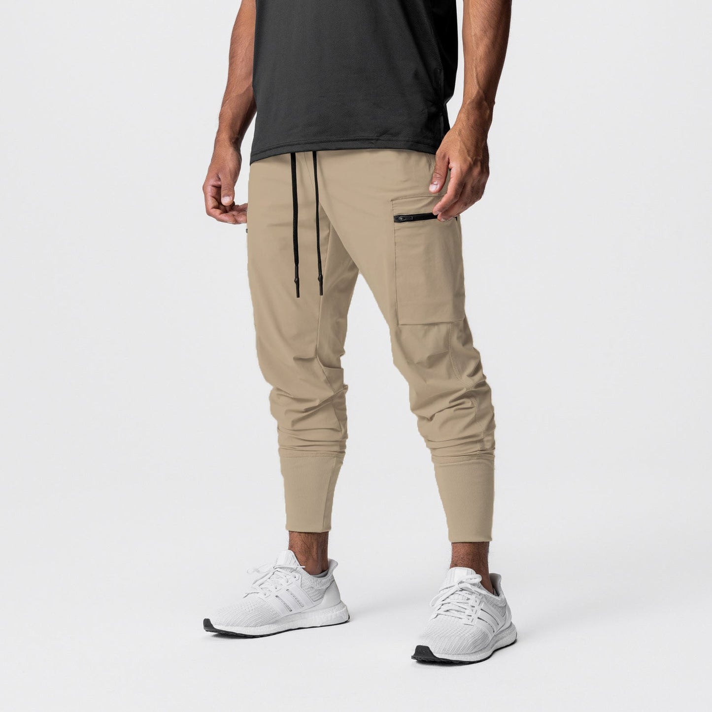 Herren Sporthose Mit Reißverschlusstaschen Elastisch