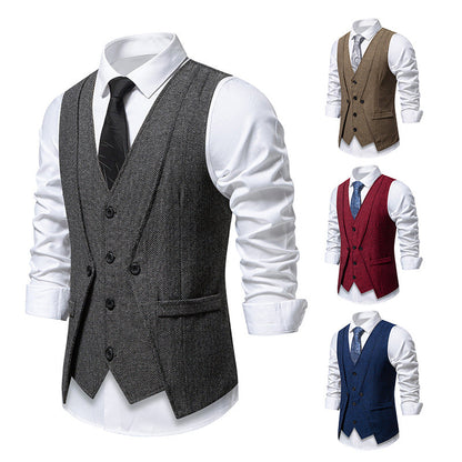 Herren Weste Elegant Strukturmuster Modern - BerlinGlamour