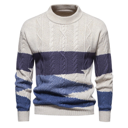 Herren Pullover Strick Modern Zopfmuster Graffiti Style