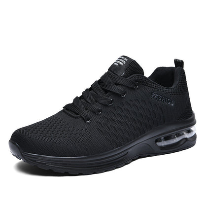 Damen Sneaker atmungsaktiv bequem Laufsohle Schwarz