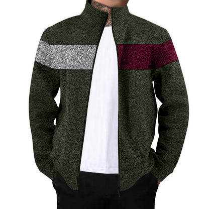 Herren Sportjacke Mit Kontraststreifen Modern