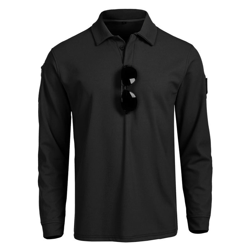 Herren Polohemd Langarm Modern Sportlich