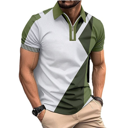 Herren Poloshirt Kurzarm Modern Geometrisches Design