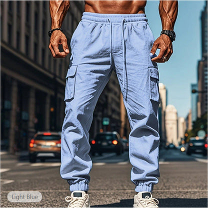 Herren Cargo-Hose atmungsaktiv Elastisch mit vielen Taschen