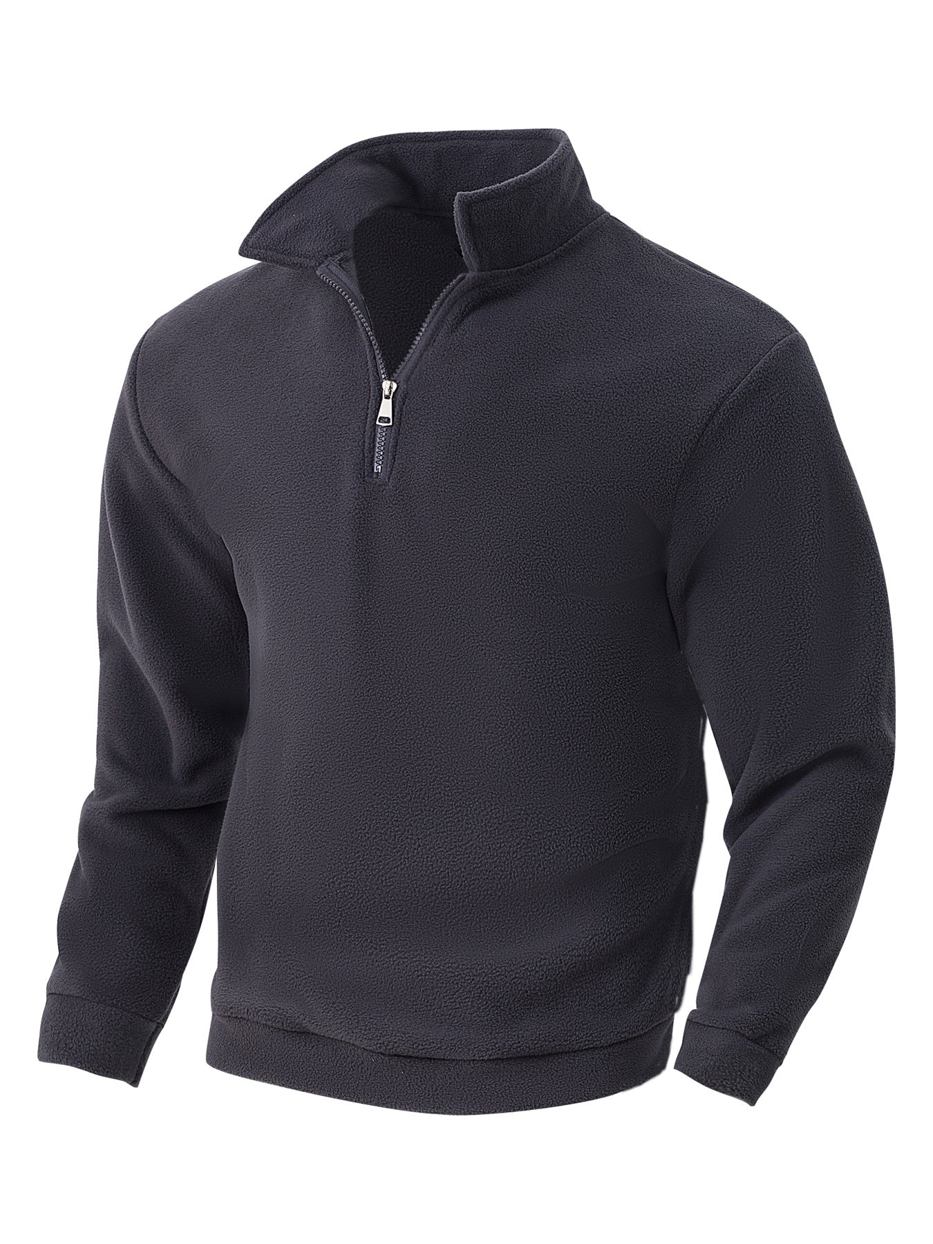 Herren Fleece Pullover Halbzipper Hoher Kragen Warm
