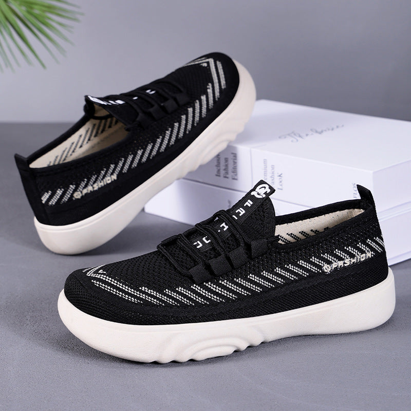 Damen Sneaker Leicht Bequem Freizeitschuhe Elastisch