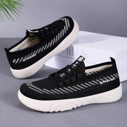 Damen Sneaker Leicht Bequem Freizeitschuhe Elastisch