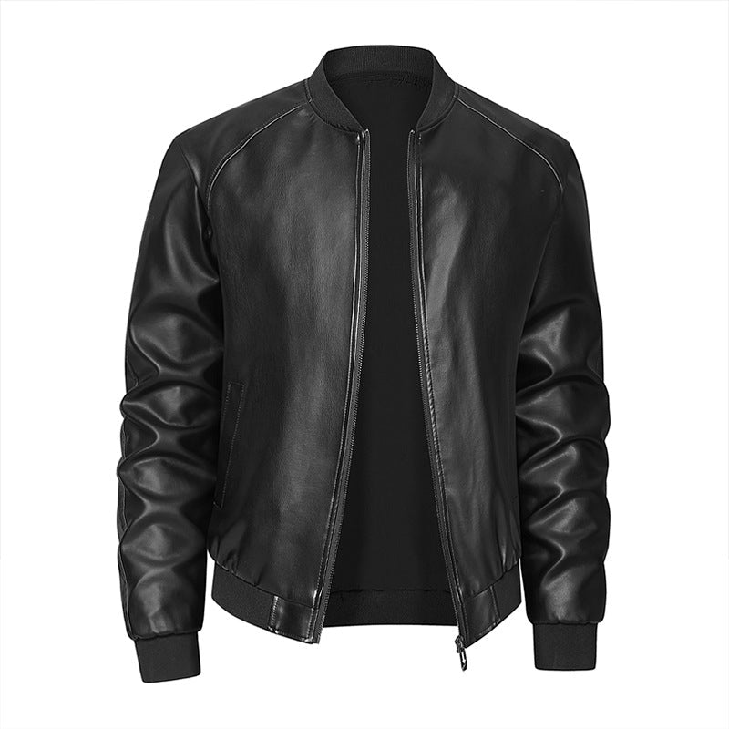 Herren Lederjacke Elegant Modern Schnitt mit Taschen - BerlinGlamour