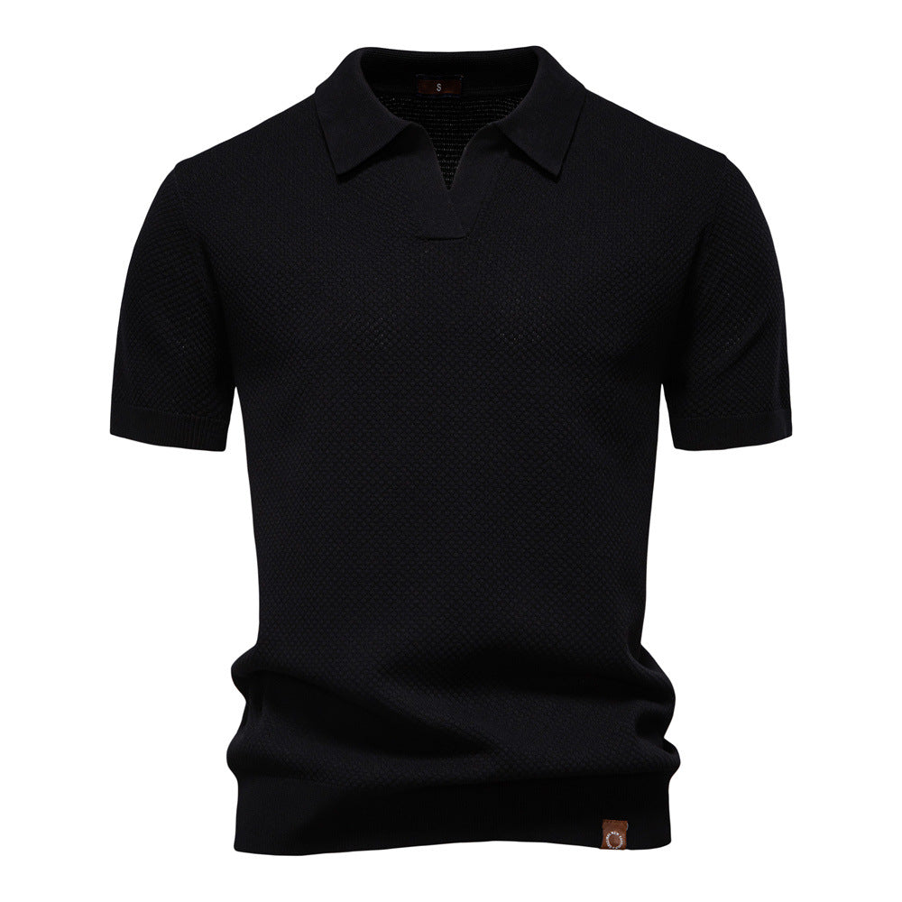 Herren Polo-Shirt Kurzarm Strukturiert Modern Berlin