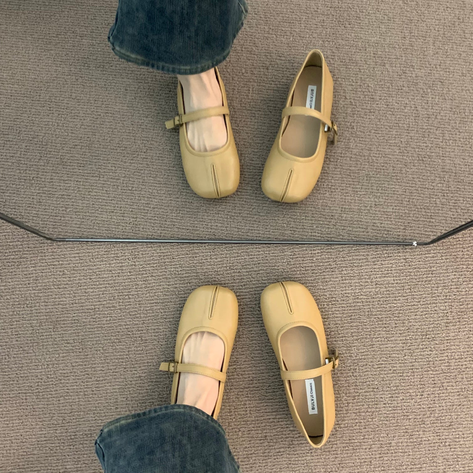 Damen Ballerinas Bequem Verstellbar mit Dekoration - BerlinGlamour