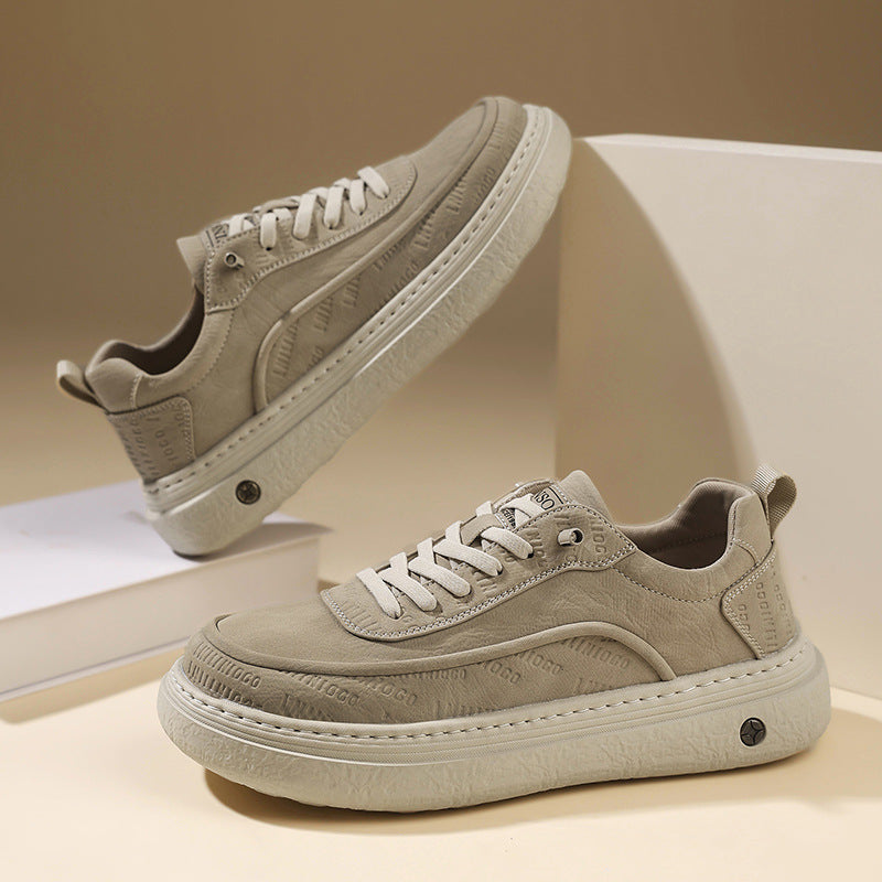 Damen Sneaker Leder Bequem Laufsohle Dämpfung - BerlinGlamour