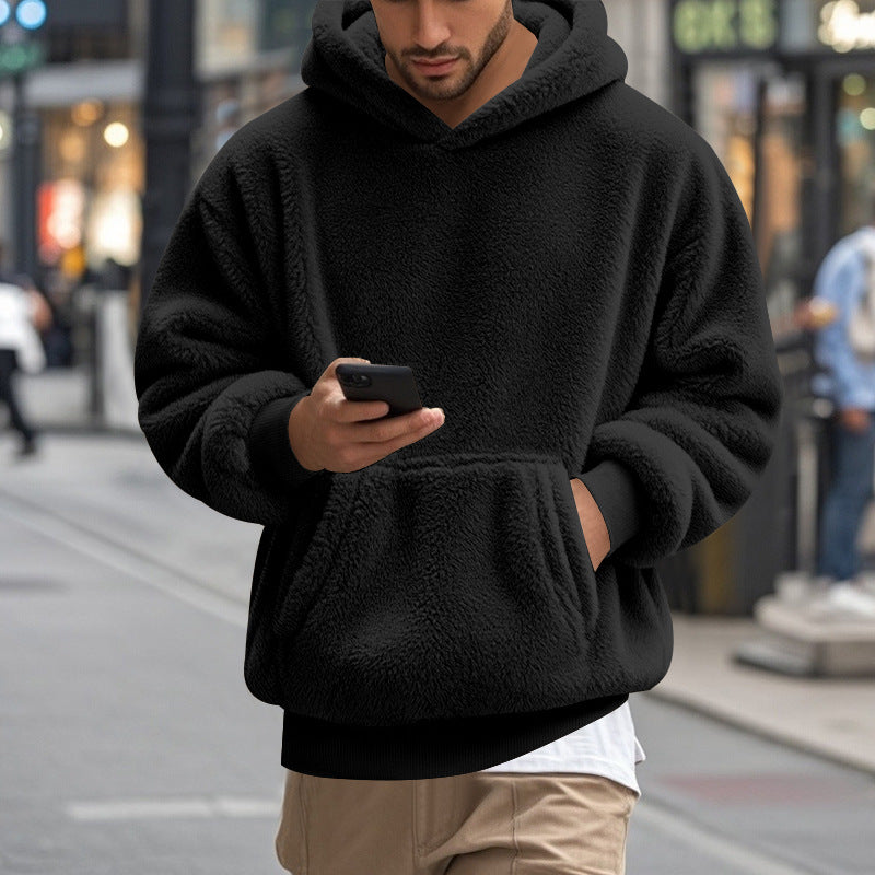Großer Fleece-Hoodie Herren Übergroß Kängurutasche