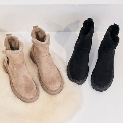 Damen Winterstiefel Kuschelig Rutschfest Kunstfell