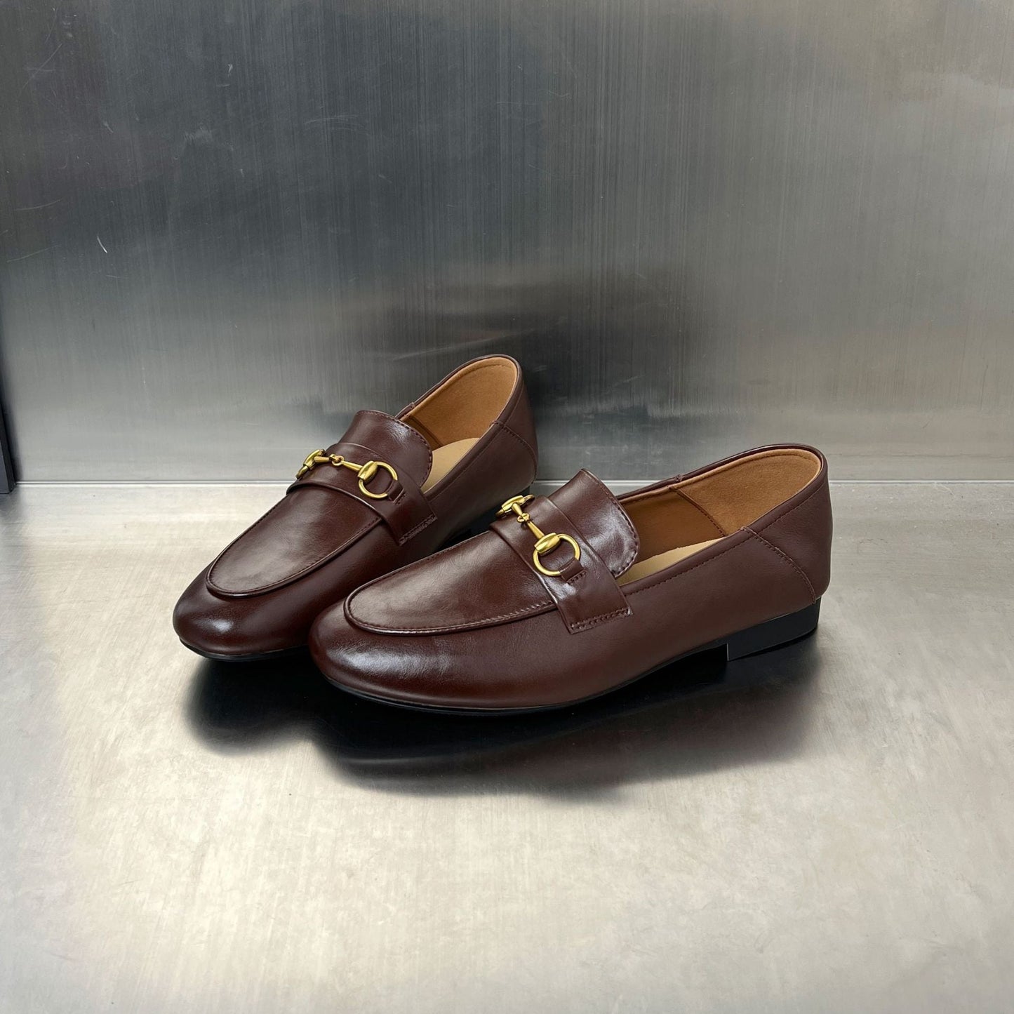 Damen Mokassins Bequem Elegant mit Schnalle