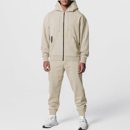 Herren Hoodie Set Sportlich Elastisch Mit Taschen