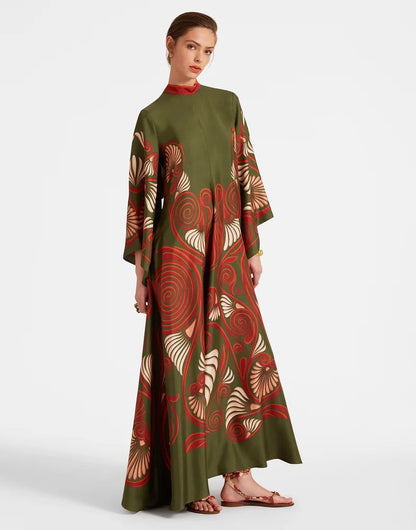 Viertelarmkleid mit Druck Damen Geschenk Berlin