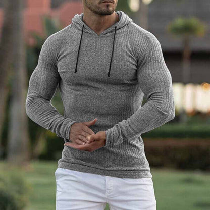 Herren Hoodie Großzügig Oversized Rippstruktur