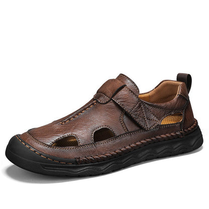 Leder Sandalen Herren atmungsaktiv verstellbar