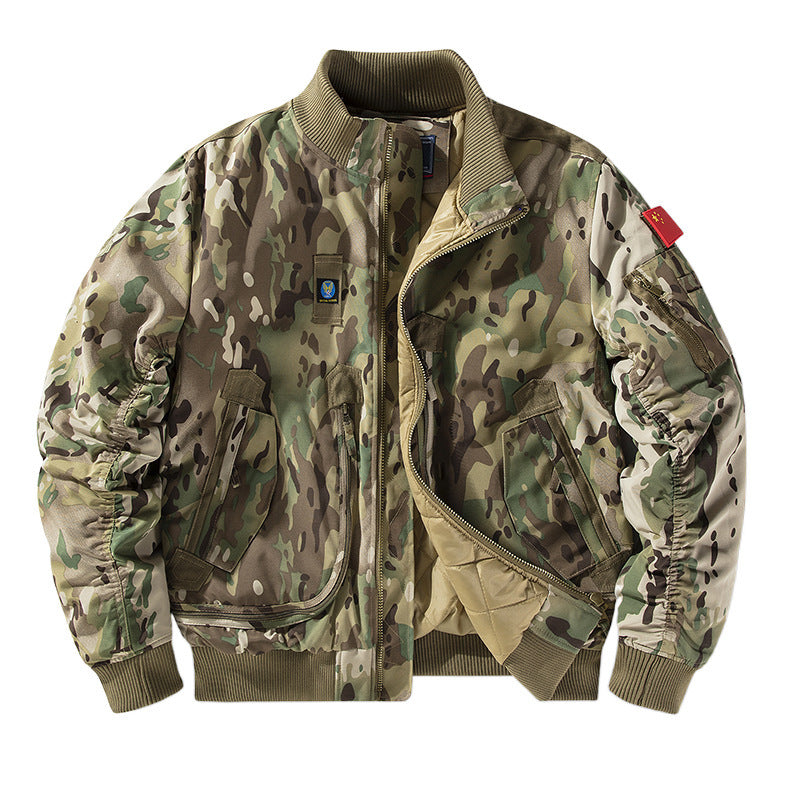Herren Bomberjacke Funktionell mit Taschen Schwarz