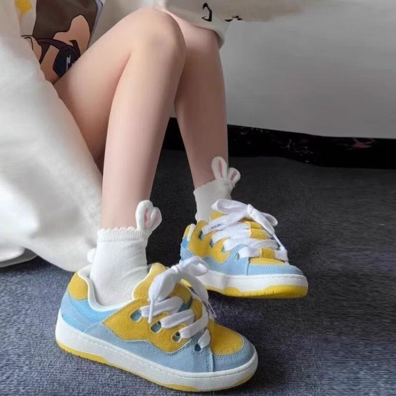 Damen Sneaker Sportlich Farbenfroh Geopolstert