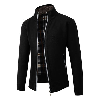Herren Strickjacke Modern Stehkragen Elegante Optik
