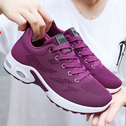 Damen Sneaker Sport Mesh Leicht Dämpfung - BerlinGlamour