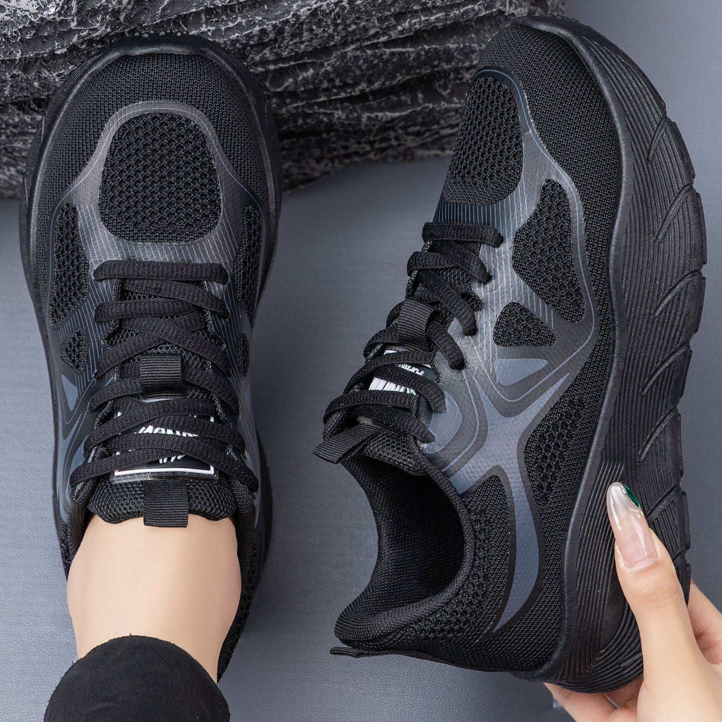 Damen Laufschuhe Leicht Sportlich Atmungsaktiv Mesh