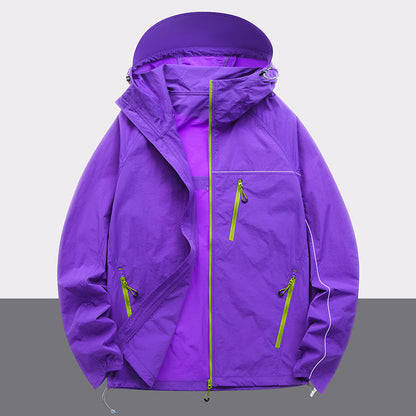 Herren Outdoor-Jacke wasserabweisend mit Reißverschlusstaschen