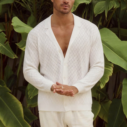 Herren Strickjacke Elegant Hochwertig Muster