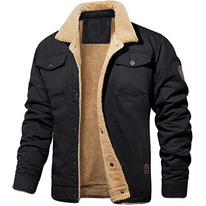 Herren Winterjacke Gefüttert Warm Isoliert