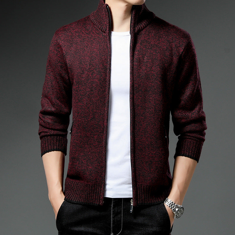 Herren Fleecejacke Warm Mit Reißverschlusstaschen - BerlinGlamour