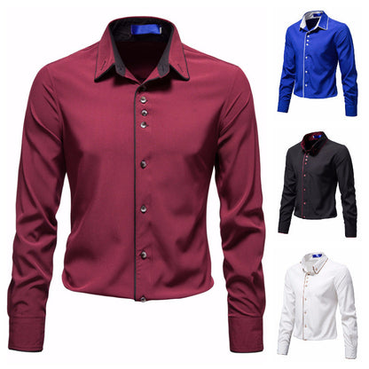 Herren Hemd Elegantes Design mit Kontrast