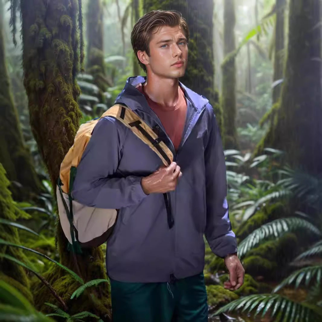 Herren Outdoor-Jacke Wetterfest Verstellbares Kapuzen-System - BerlinGlamour