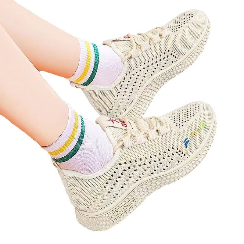 Damen Sneaker atmungsaktiv Leicht perforiert Sportlich